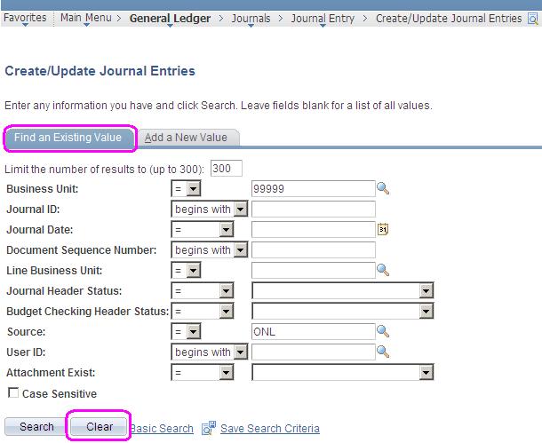 3 How to search and retrieve an existing journal? a) From the Main Menu, click General Ledger. b) Click Journals. c) Click Journal Entry.