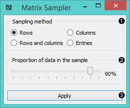 columns (randomly samples entire matrix columns) rows and columns (samples from the entire matrix) entries (randomly samples individual matrix elements) 2.