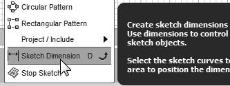 Inside the graphics window, click once with the right-mouse-button to display the option menu. Select [OK] in the pop-up menu, or hit the [Esc] key once to end the Sketch Line command.