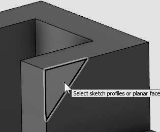 Click on the inside of the sketched circle to define the extrude profile as