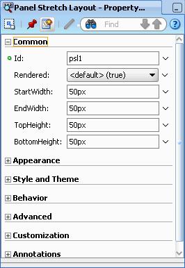 Step 4: Add Layout Components to the Page Figure 3 19 Properties of the Panel Stretch Layout 7.