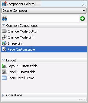 Step 5: Add Oracle Composer to the Page to Enable