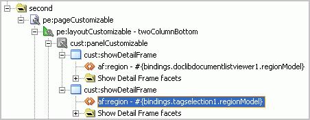 Step 7: Use, Add, and Search Tags in Your Application at Runtime Figure 4 28 Tagging - Tag Cloud Task Flow in the Second Show Detail Frame 7. Right click MyPage in the Design view and choose Run.