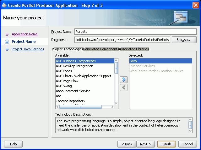 Step 1: Create a Standards-Based Java (JSR 168) Portlet 5.