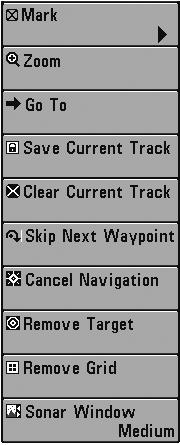 Sonar X-Press TM Menu Sonar X-Press TM Menu (Sonar Views Only) The Sonar X-Press TM menu provides access to the settings most frequently-used.
