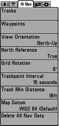 Remove Grid (Only if a Grid is Active) Remove Grid removes the waypoint grid from the display. This menu choice will only appear when a grid has already been applied to a waypoint.
