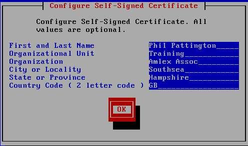 to the Certificate option.