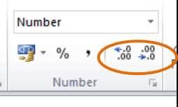 Reduce the decimal points to 0. This gives you whole numbers.