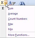 Grand Totals will display here 2. Click the AutoSum button on the Standard toolbar. Excel enters the grand total in the last selected cell(s).