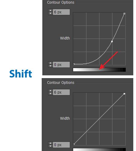 Expansion setting Width Stamp Panel: Shift (when clicking on