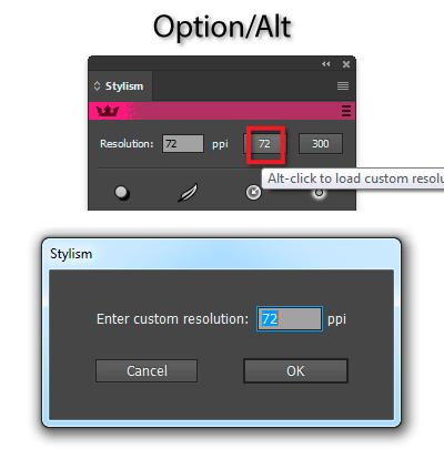 STYLISM SHORTCUTS SERIES Option/Alt When clicking on a custom