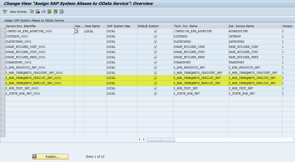 OData Services Configuration Step 6 Assign