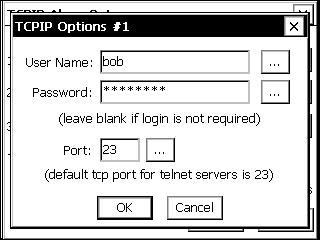 11 details of the connection to be made: The TCPIP Options dialog The TCPIP Options dialog is used to configure the connection properties for one of the URLs in the TCPIP Alarm Setup.