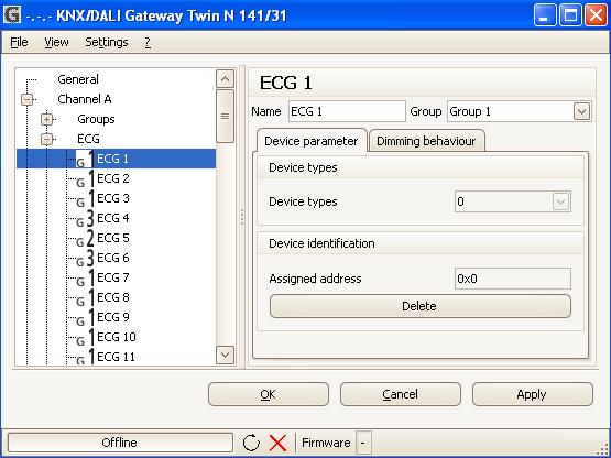 Each ECG is also shown in the assigned group with a group symbol G1 - G16 (e.g. ). Groups can be assigned either in the table, the detailed presentation or in the parameter pages overview. s No.