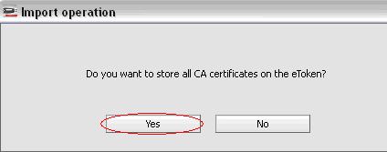 A certificate that is stored on the computer may be part of a hierarchical structure with more than one Certificate in the chain up