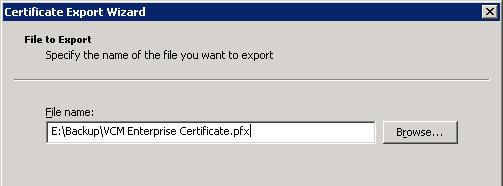 Type a password for the certificate export, type the password again to confirm
