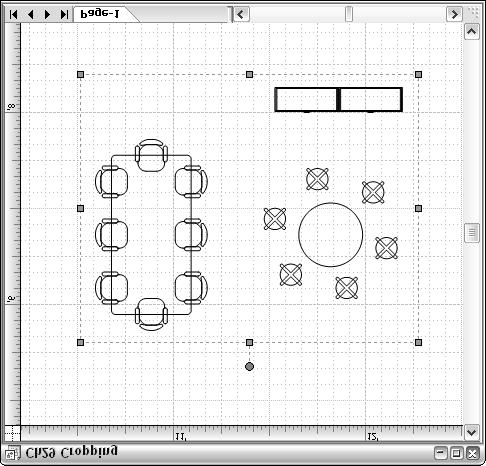 Itegratig CAD ad Visio 29 FIGURE 29-2 Use the Crop tool to chage the border of a CAD drawig.