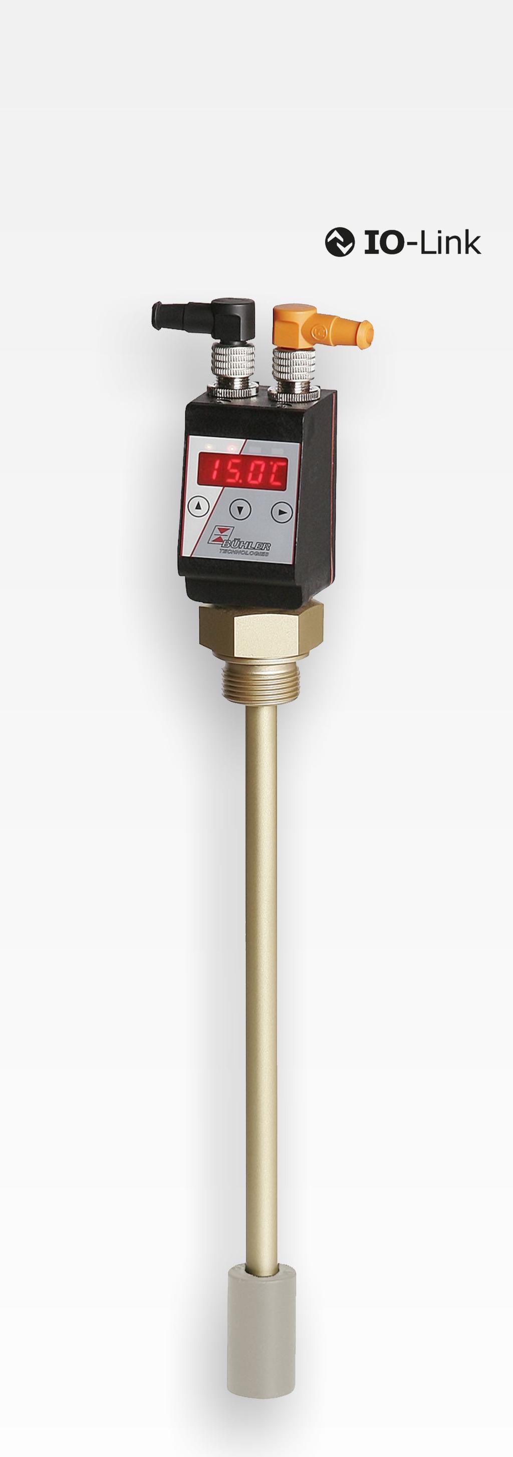 Level- and temperature sensor Nivotemp NT M-XP Fluidcontrol In hydraulics and lubrication technology the fill level of oil tanks needs to be monitored continuously.