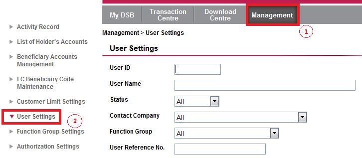 Administrator User Settings Logon DS-Direct