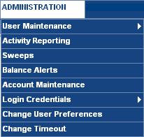 Account Maintenance This function allows the administrator to nick name the accounts.
