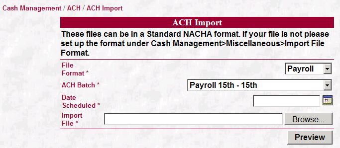 They can do this under Cash Management>Miscellaneous>Import File Format. They could then pick the format from the drop down box for File Format.