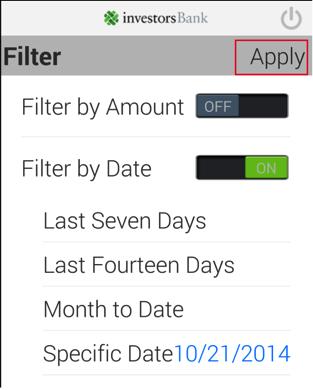 Filter by Date: Select the Date option by click on the option required by the user.