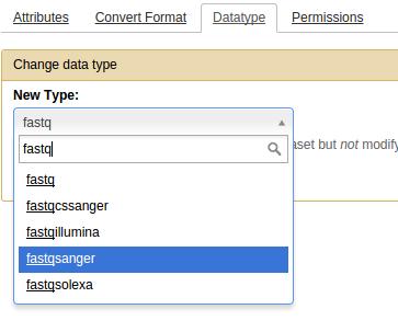 Change datatype To change the dataype, click on the