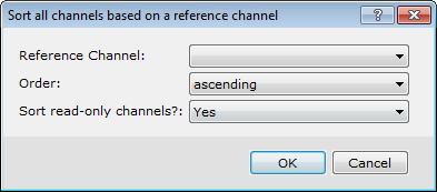 2. On the Reference Channel dropdown list, select a channel, for example, Cu. 3. On the Order dropdown list, select ascending or descending.