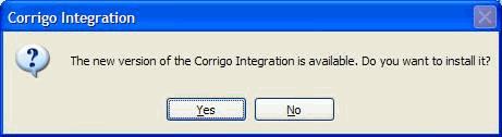 Automatic Update of the Corrigo Integration Client Once your Corrigo Integration Client is installed, it will automatically check for updates each time you launch