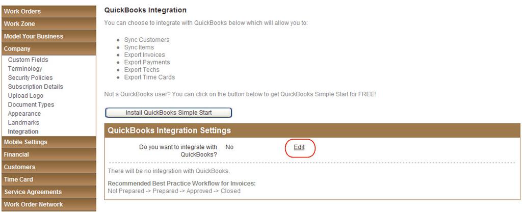 Installing the Corrigo Integration Client Overview In order to integrate Service Management with your QuickBooks accounting system, you will first need to install the Corrigo Integration Client for