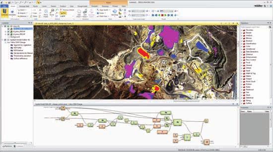 Find changes in a quarry using Semi Global Matching and the ERDAS IMAGINE Spatial Modeler.