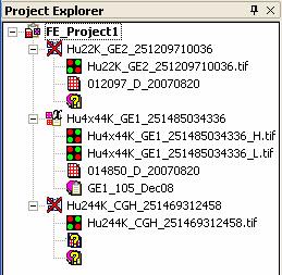 Task 3: Add an extraction set for a CGH microarray image file. Steps Detailed Instructions Comments 1 Add the 20-bit CGH image file installed with the FE software to Project 1.