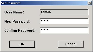 [Set Password]: If you want to setup password, just login new password and confirm password then click OK.