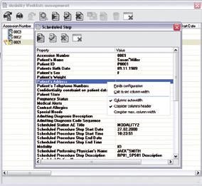 6.4 "Work step dialog window" The detailed view offers the ability to show a vertical list with the properties of the work step.