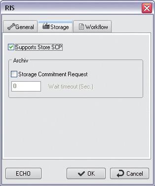 For example: Partner is an RIS server that supports SCP STORE. Both functionalities are used by a workstation that uses different network services for the two functions.