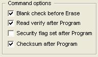 [6] Command options Options can be specified for each command to the target device.