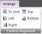 ALIGNING CONTROLS You can automatically align controls with one another.
