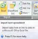 APPENDIX B - EXCHANGING DATA WITH EXCEL IMPORTING DATA FROM EXCEL If you have data in an Excel workbook, you can use