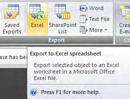 Once the data has been transferred, Excel can be used to analyse or chart the data, then the resulting data can be imported back into Access.