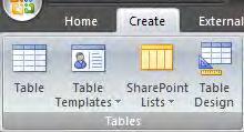 METHODS FOR CREATING TABLES Once you have created a database file, it will be necessary to create the tables that will store the database data.