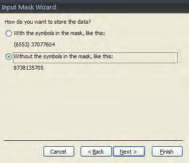CREATING AN INPUT MASK - MANUALLY An input mask controls what values you can enter in a field, as well as how the data will appear.
