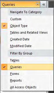 To open a query, first select Queries on the Objects bar in the Navigation pane. Double-click the query you want to open. OR Use the right mouse button to click the query you want to open.
