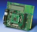 The PIC24F and PIC32 series are pin and peripheral compatible and share the Explorer 16 development platform with their own
