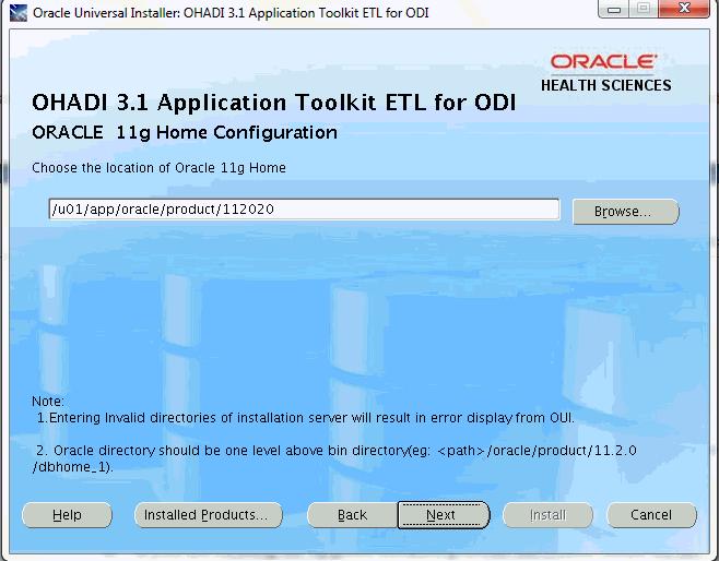 Oracle 11g Home Configuration 3-22 Oracle Healthcare Analytics
