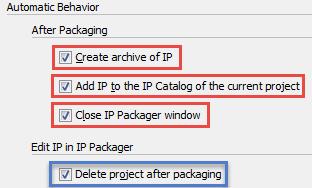 This makes a ZIP file archive of the packaged IP and close IP Packager once finished. (ab)click OK to apply the setting.
