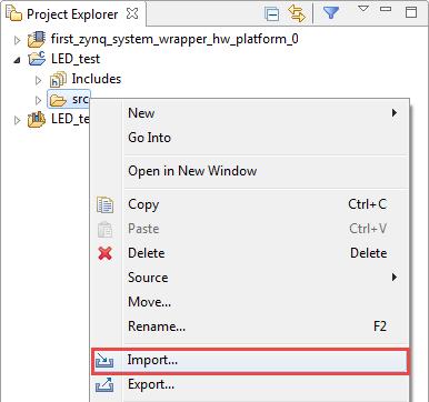 Exercise 1C: Creating a Software Application in the SDK With the new Application Project created, we can now import some pre-prepared