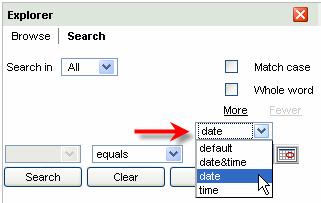 7. Search for a specific date.