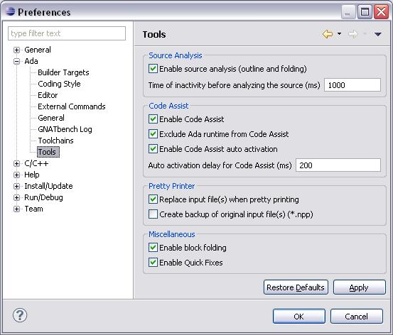 6.2.2 Enabling Code Assist Code Assist for Ada can offer completion candidates from the entire project. To do so, an entity database must be loaded.
