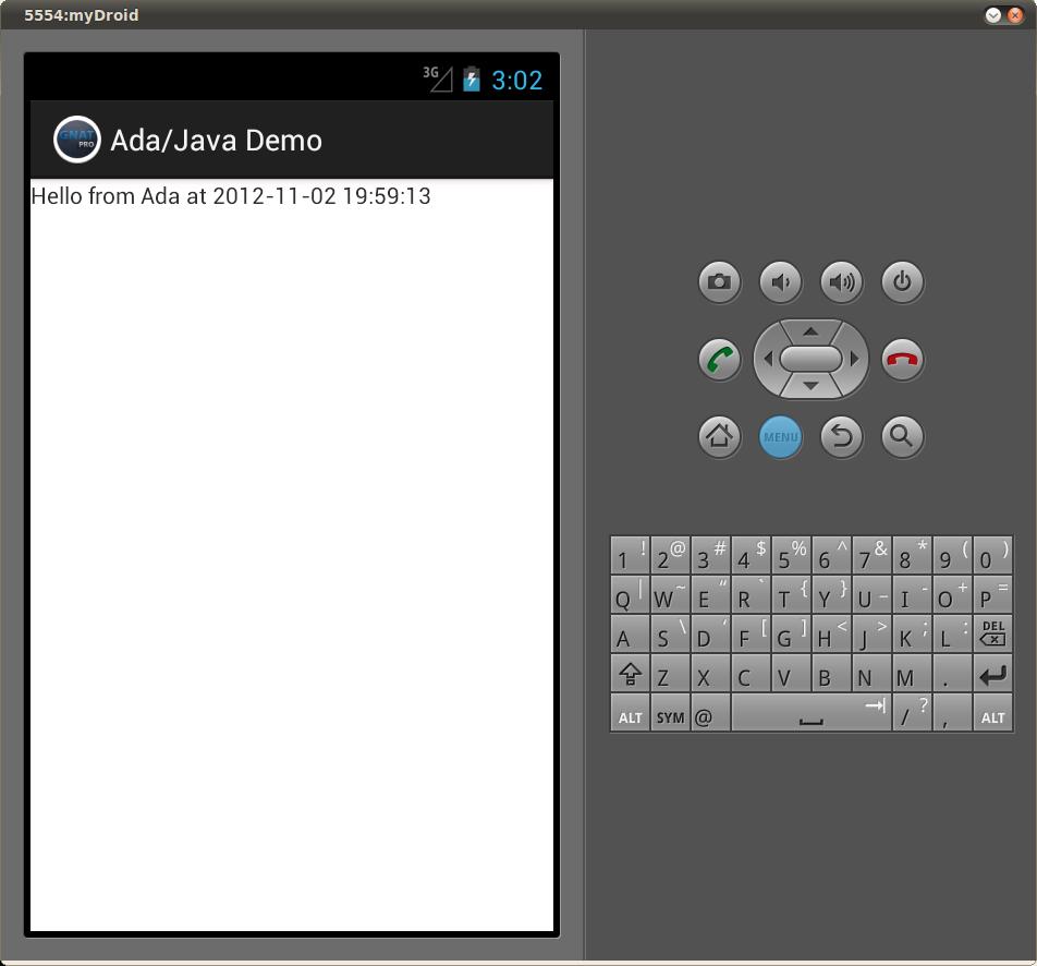 Congratulations! You have created and built an Ada/Java application for Android platforms. 11.