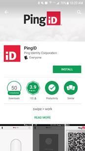 Download the PingID app onto your smart device.